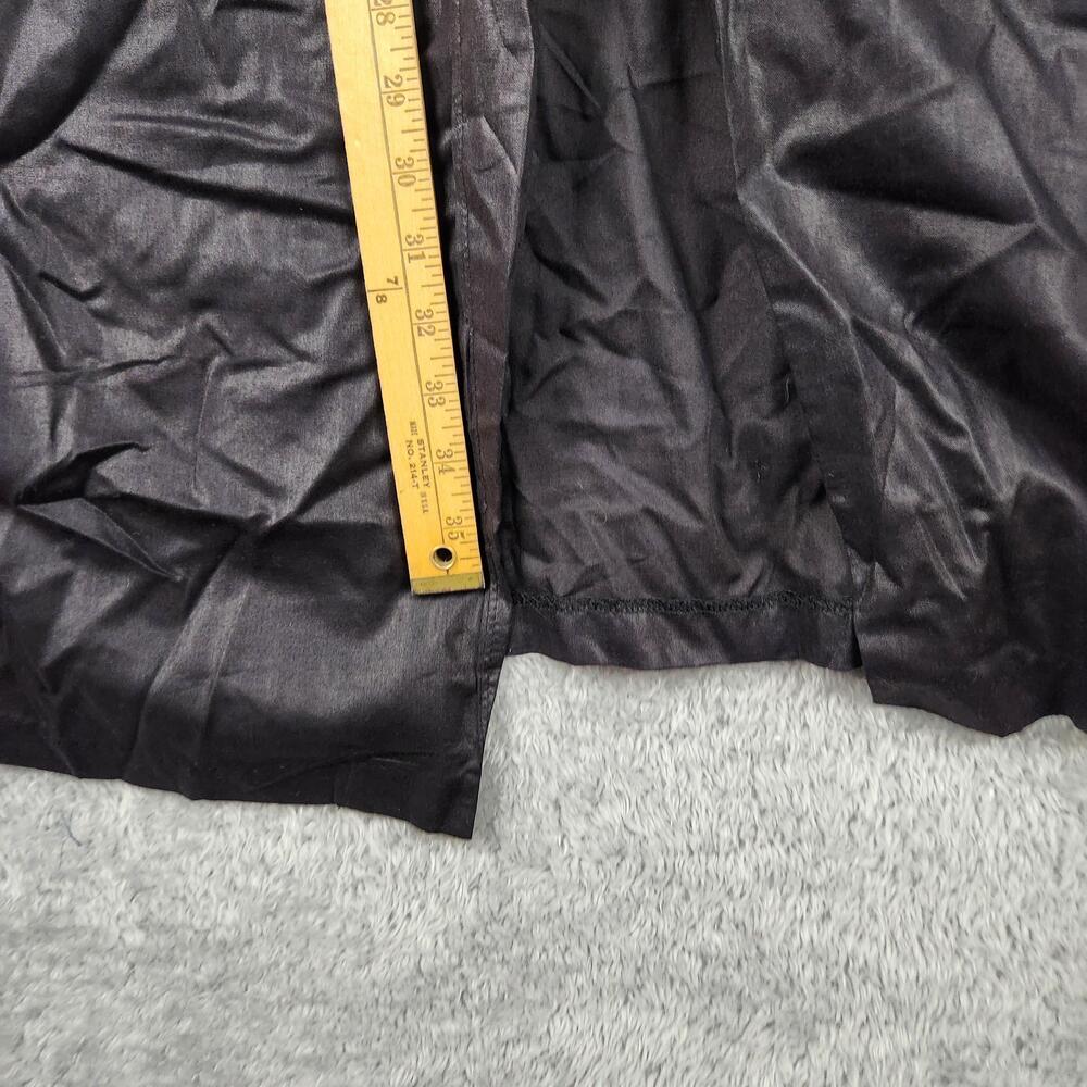 Vintage Oscar De La Renta Robe Womens Small Black Kimono Belted Striped 80s Boxy - Picture 6 of 12